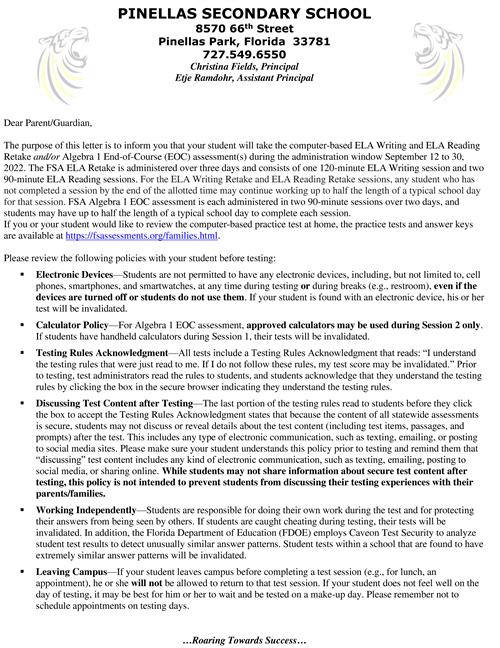 Assessment Info